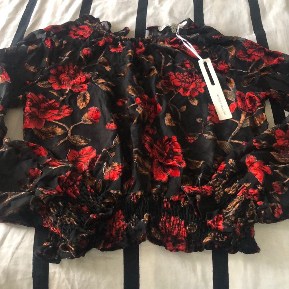 Mesh floral top